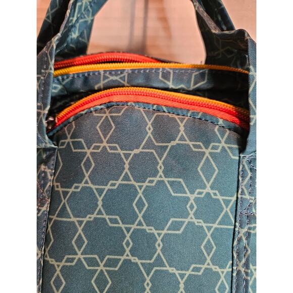 Lug Lunch Tote New tag ChooChoo Elephant  design Teal Green Yellow Orange Zipper - Picture 4 of 8